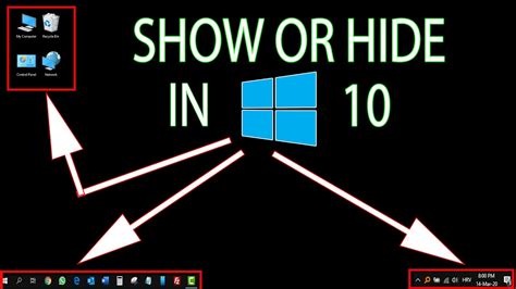 Show Or Hide Icons In Taskbar System Tray Or Desktop In Windows 10