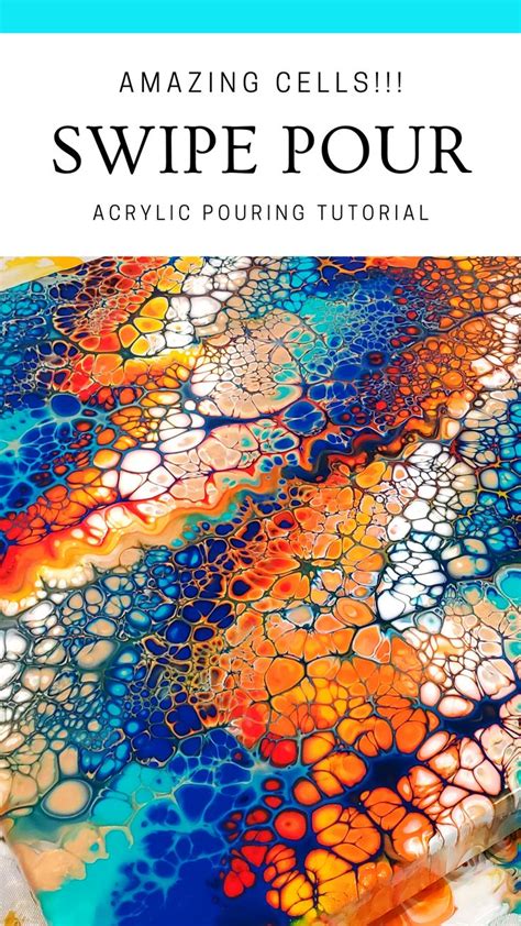 Mesmerizing Acrylic Pouring Technique Creating Beautiful Cells