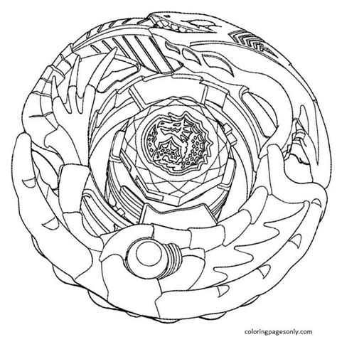 Beyblade Burst 4 Coloring Page Free Printable Coloring Pages