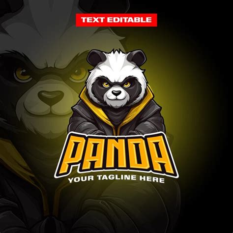 Premium Vector Panda Mascot Gaming Logo Esport