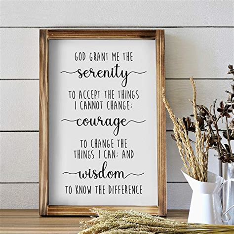 Serenity Prayer Sign 11x16 In Farmhouse Christian Wall Art Vintage