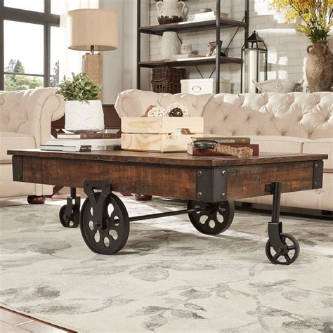 We have tables to suit the style and functional needs of every customer, so whether your table will be used as a place to rest cocktails, coffee, sippy cups, or all. Myra Vintage Industrial Modern Rustic 47-inch Coffee Table ...