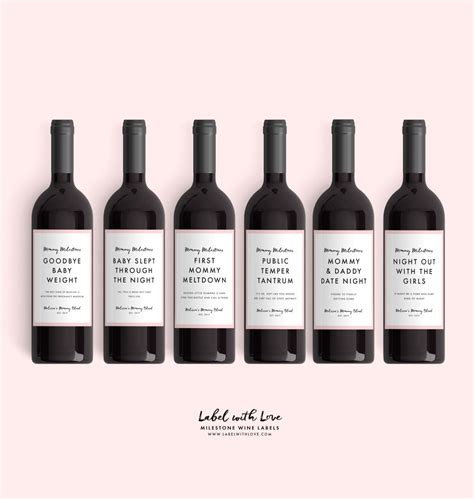 Best baby shower gifts for first time mom. New Mom Gift Wine Labels (From 4 Labels) Mommy Milestones ...