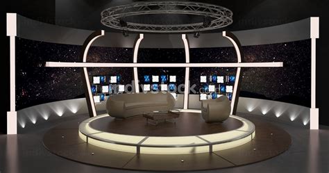 Virtual Tv Studio Chat Set 20 3d Rendering Indivstock