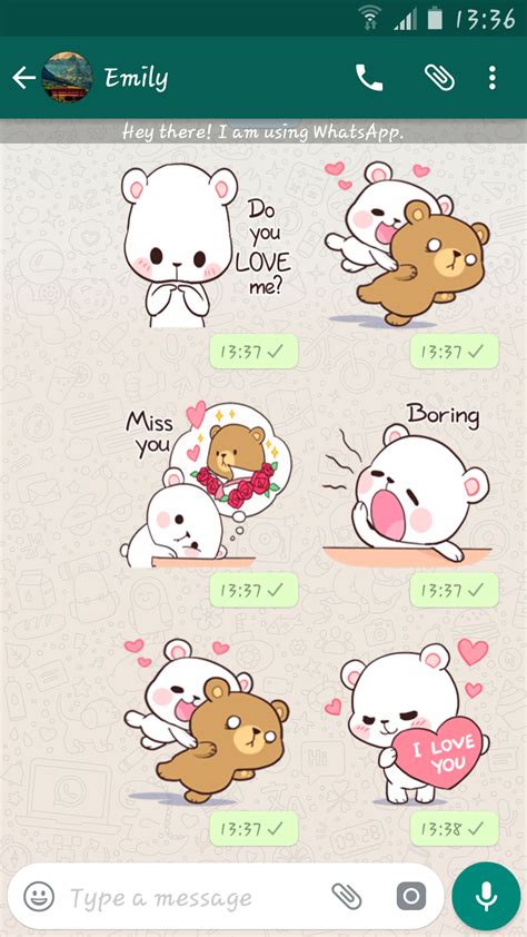 Lovely Bears Stickers For Whatsapp Wastickeramazonfrappstore For