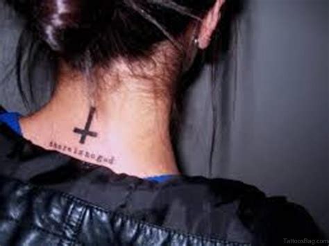 41 Beautiful Cross Tattoos On Neck Tattoo Designs