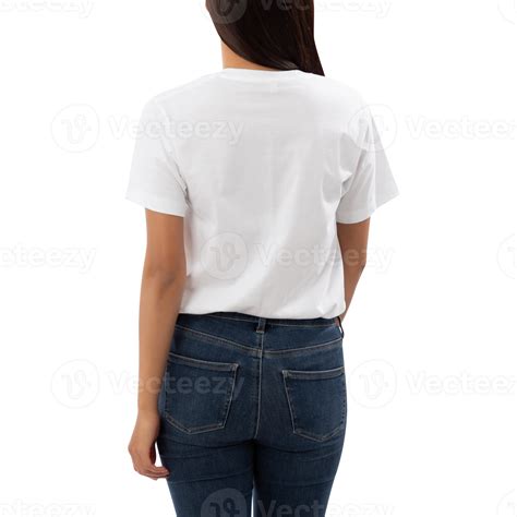 Young Woman In White T Shirt Mockup Cutout Png File 12487202 Png