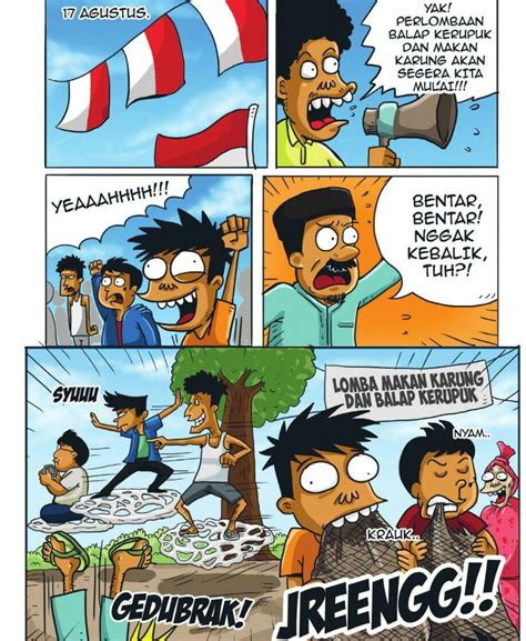 Contoh Komik Hari Kemerdekaan Indonesia Cerita Bergambar Kocak Gambaran