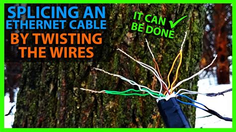 How To Splice An Ethernet Cable By Twisting The Wires Together Youtube