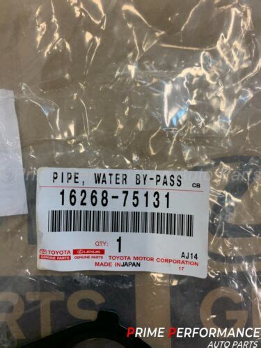 Toyota Tacoma 4 Cyl 27l 2005 2021 Water Bypass Metal Pipe 16268 75131