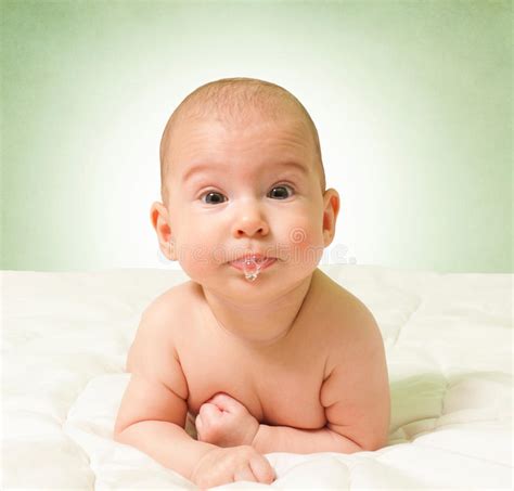 Funny Baby Smile Face Close Up Stock Image - Image of happy, japanese ...