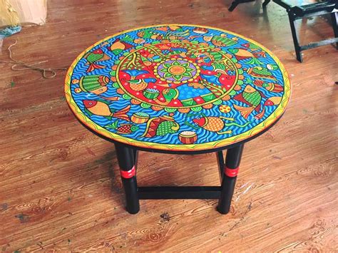 Hand Painted Round Table Beshi Deshi