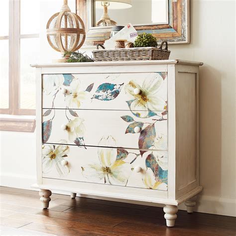 Always have fresh towels handy for you or your guests. Mallory Hand-Painted Floral Chest | Home office decor ...
