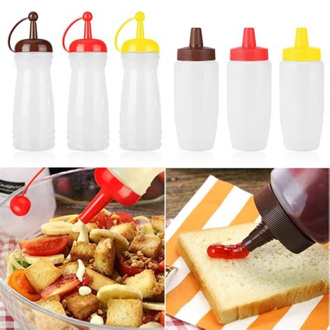 Great savings & free delivery / collection on many items. 1PC 340ML Plastic Squeeze Bottle Sauce Vinegar Oil Ketchup ...