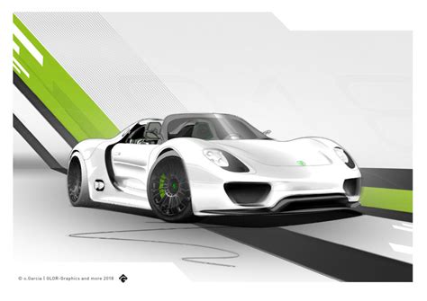 Porsche 918 Illustration Glor Graphics And More