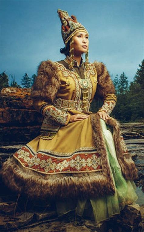 Siberian National Costumes Yakutia Russia Traditional Fashion