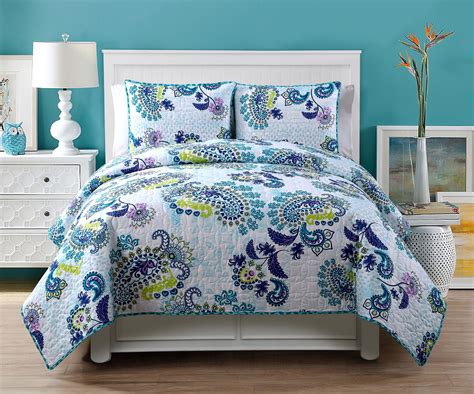 Vcny Samantha Multi Colored Paisley 5 Piece Reversible Bedding Quilt