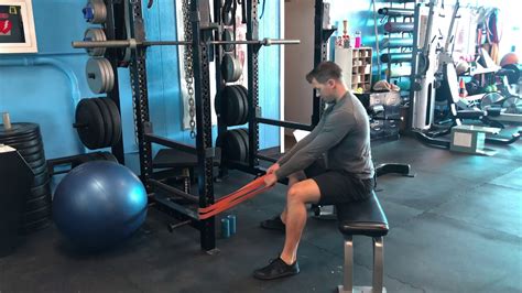 Seated Low Row Resistance Band Youtube