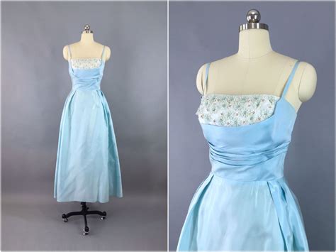 vintage 1950s dress 50s formal dress 1950 prom dress cocktail dress size medium 6 by