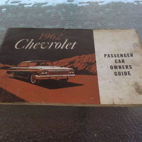 Buy 1962 Chevrolet Passenger Car Owner`s Guide In Oakville