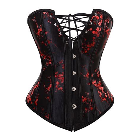 Caudutas Corset Sexy Black Red Corsets And Bustiers Lace Up Corset Top