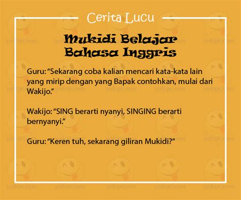Berdasarkan penyebaran geografisnya, bahasa arab percakapan memiliki banyak variasi (dialek), beberapa dialeknya bahkan. Cerita Lucu Pendek - Mukidi belajar bahasa inggris