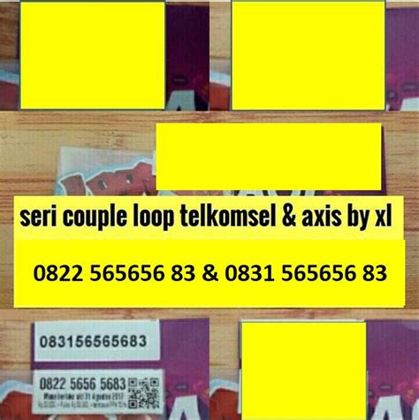 Tidak ada pulsa dan paket data (hanya kartu perdana) 3. Jual couple loop telkomsel & axis by XL 4G ready nomer cantik kartu perdana pasangan di lapak ...