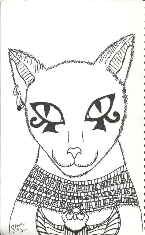 Egyptian Cat Sketch At Explore Collection Of