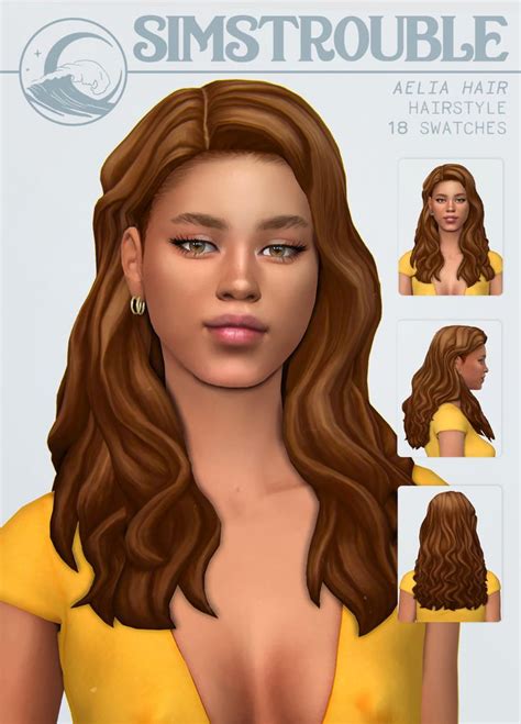 Aelia By Simstrouble Sims Hair Maxis Match Sims