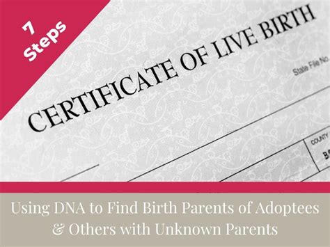 7 Steps For Using DNA To Find Birth Parents Of Adoptees Others With