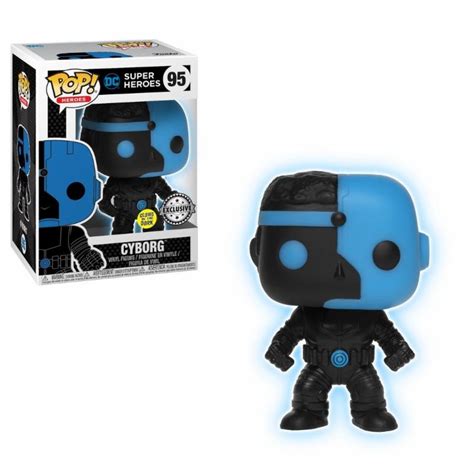 Pop Dc Justice League Cyborg Silhouette Glow In The Dark Limited Edition