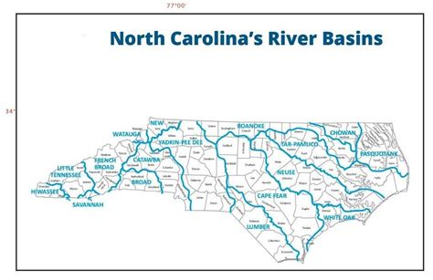 Map Of Rivers In North Carolina Latin America Map