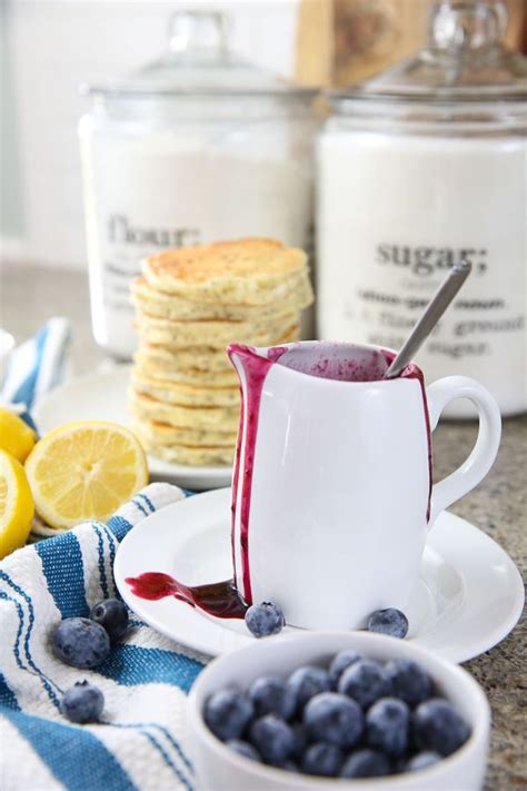 Lemon Ricotta Pancakes Recipe Homemade Blueberry Syrup Homemade