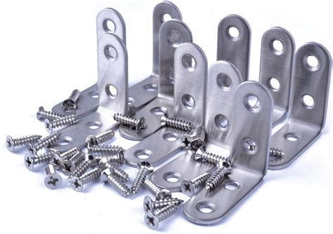 10pcs 90 Degree 40x40mm Right Angle Brackets Fastener Stainless Steel
