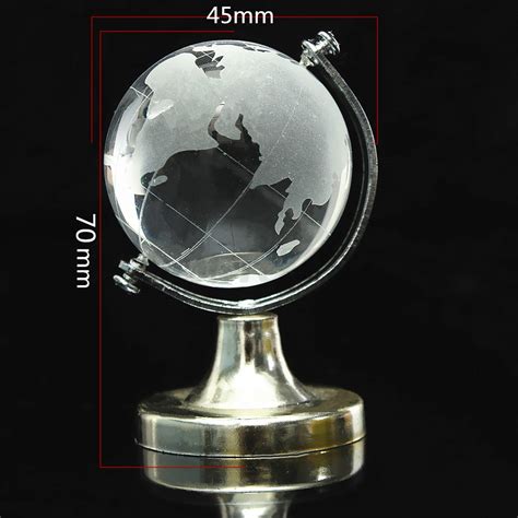 Round Earth Globe World Map Crystal Glass Clear Paperweight Stand Desk Decor 911991659606 Ebay