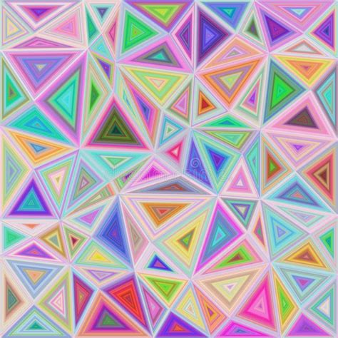 Multicolor Triangle Mosaic Tile Background Design Stock Vector