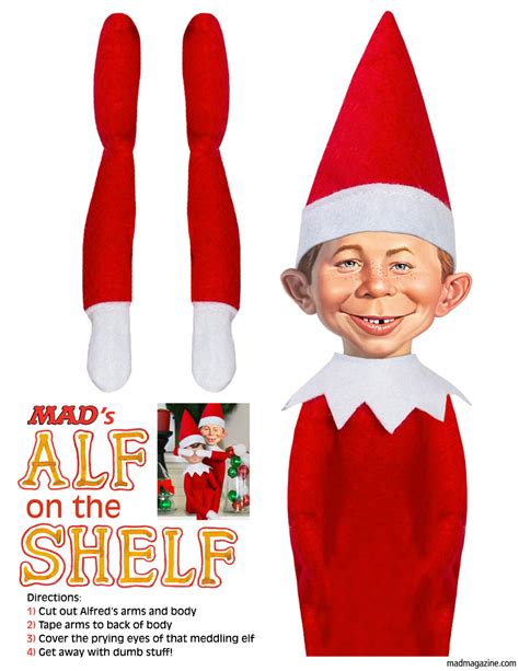 Alf On The Shelf A Printable Mad Christmas Cut Out Mad Magazine