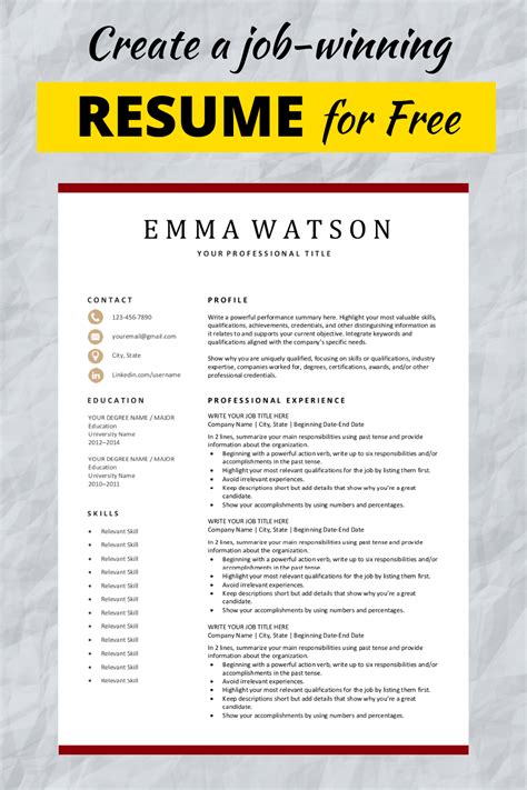 A microsoft word resume template is a tool which is 100% free to download and edit. Modern Resume Template - Download for Free in 2020 ...