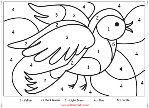 Coloring Book Color By Number Animal Free Printable
