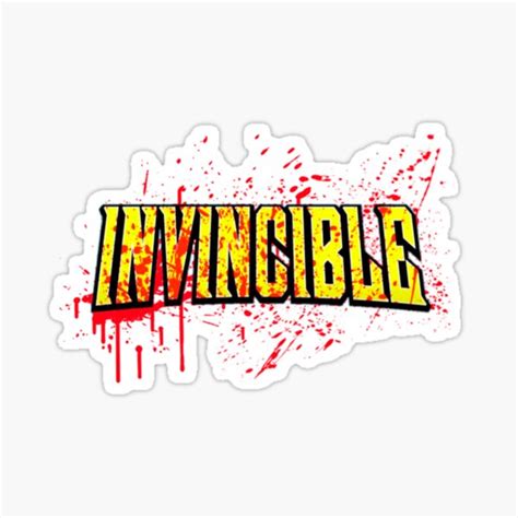 Invincible T Shirtinvincible Blood Splat Logo Sticker By Cuoccac