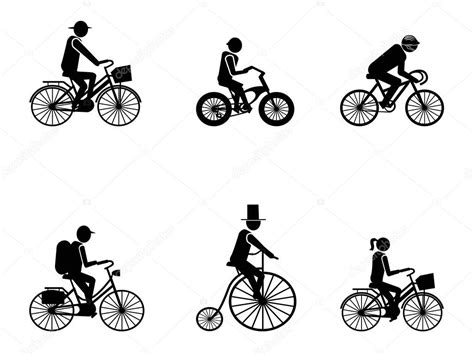 Bike Riders Silhouettes — Stock Vector © Huhulin 29813643