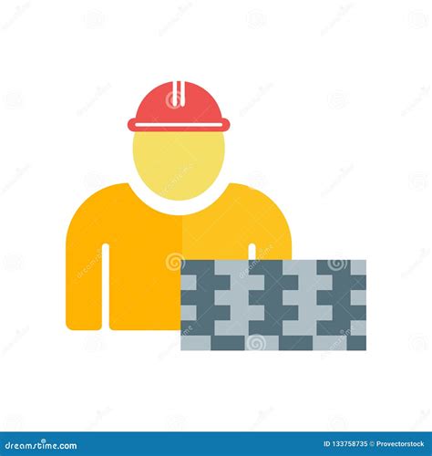 Builder Icon Vector Sign And Symbol Isolated On White Background Stock