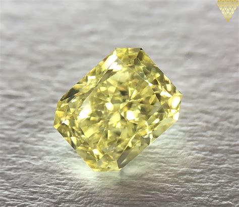 058 Carat Fancy Intense Yellow Diamond Radiant Shape Vs2 Clarity