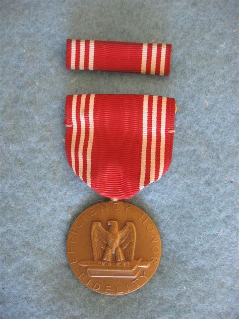 Original Wwii Us Army Good Conduct Medal And Matching Pinback Ribbon