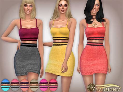 Knitted Texture Bralet Skirt Mod Sims 4 Mod Mod For Sims 4