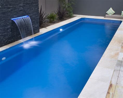 Fibreglass Pool Tranquility Lap Pool Colour Crystal Sapphire Evoke