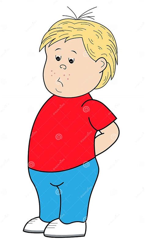 Sad Little Boy Cartoon Character Stock Vector Illustration Of Vectors
