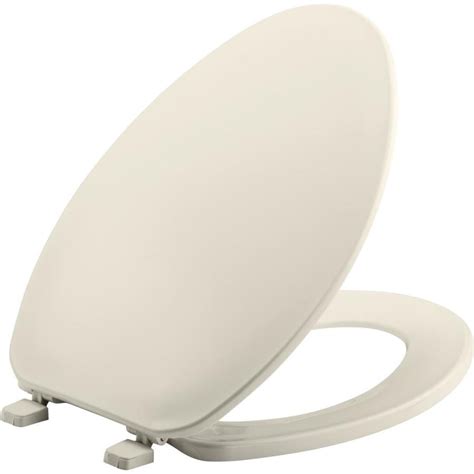 Shop Bemis Biscuit Plastic Elongated Toilet Seat At