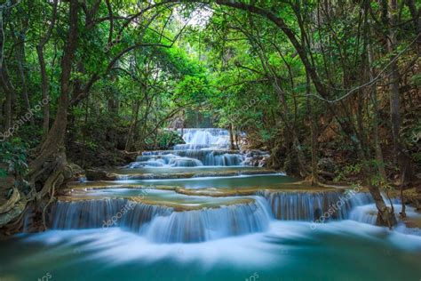 Deep Forest Waterfall In Kanchanaburi Thailand — Stock Photo © Lkunl
