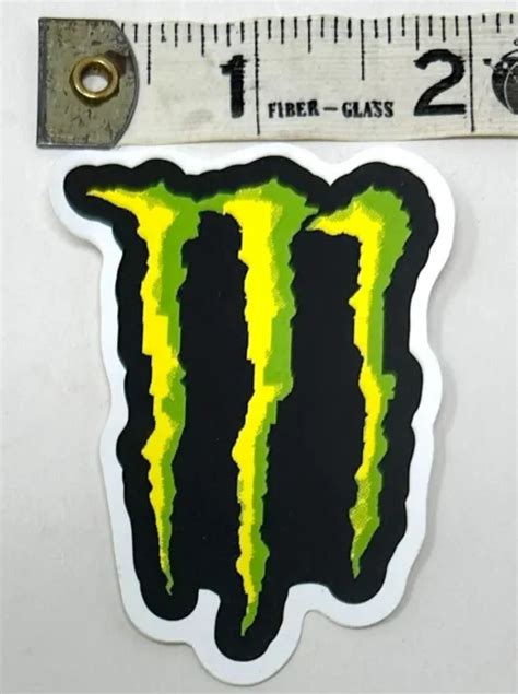 New Monster Energy Drink Sticker Logo Decal M Claw 2 X 2 5 Inches Green Black 1 99 Picclick